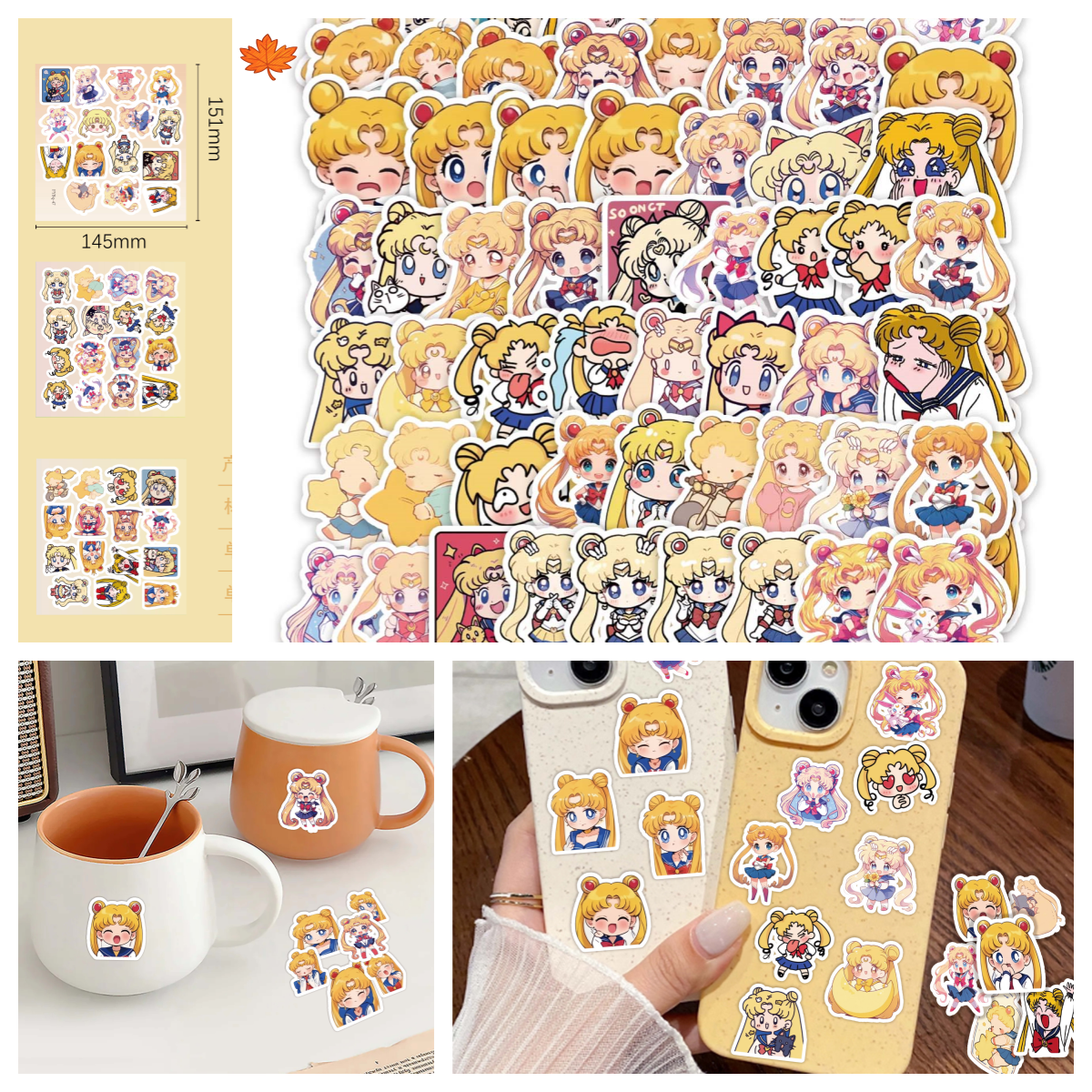 可爱卡通小图片月野兔贴女孩diy
