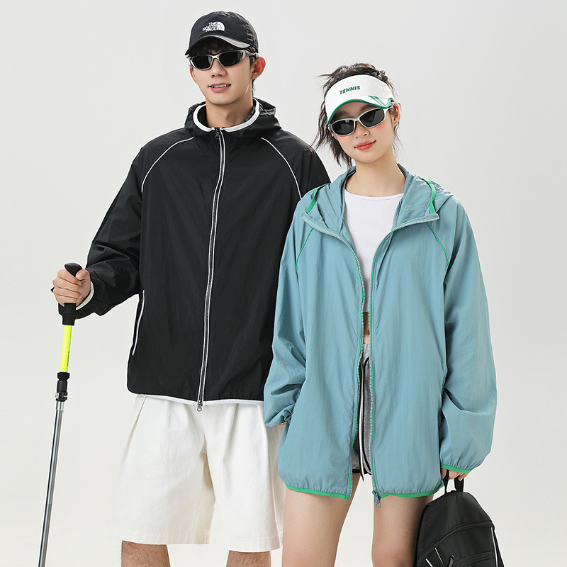 清新小众防晒上衣男女同款夏季休闲简约透气皮肤衣
