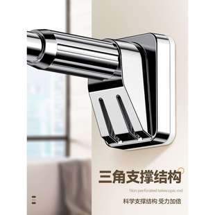 顶天立衣地晾衣杆免打家孔用房间收纳阳台简易挂小升771降置衣架