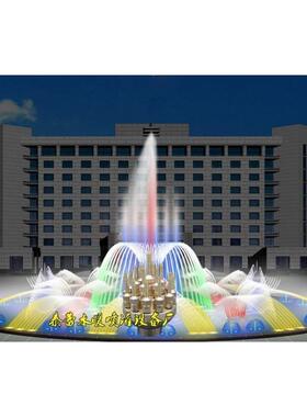 泉可调三花铜喷GLB头景1寸-2寸水景观喷头喷三层层花不锈钢喷头