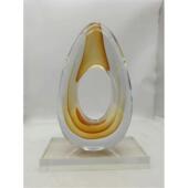 轻43奢把巴客黎之心艺术摆件设餐厅厅玄关台面摆璃琉制品玻璃