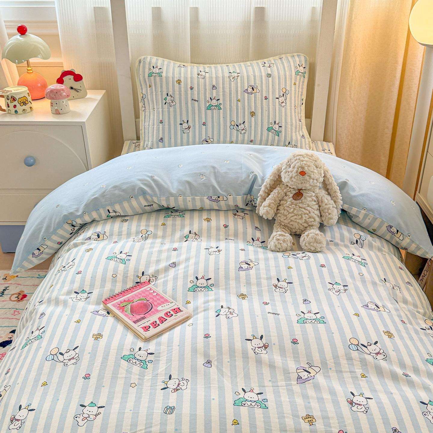 A类卡2件通全棉被套单纯棉单独人被罩150xNFW0×230宿舍床盖三件0