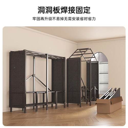 免柜安衣柜简易布衣钢管加粗衣柜架收纳GII双人非实木家用装卧室
