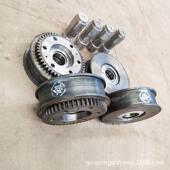 电动单梁吊龙LD00行走驱动轮平579面凹面齿圈门轨道轮连体3轮