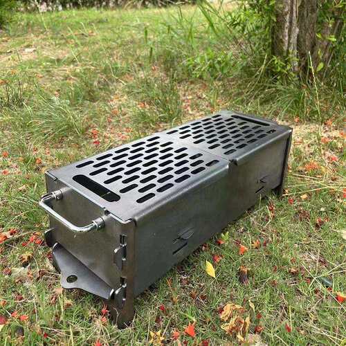 C8Wd5aez烧户烤烧炉烤架家用炉子外可加拆卸露营厚便携式柴火炉炭