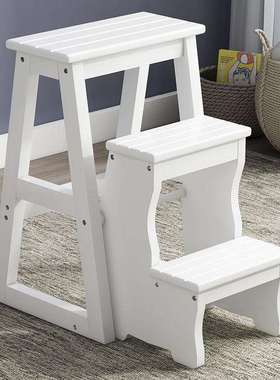 用实木梯凳二三AL100490步家叠客厅室内多功能登高凳梯子楼折梯椅