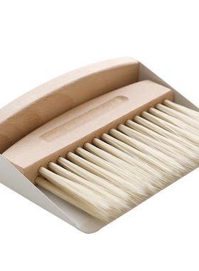 J6DA迷你桌面扫把簸箕清洁套装木扫榉帚组刷合子垃F76HS9J9圾铲儿