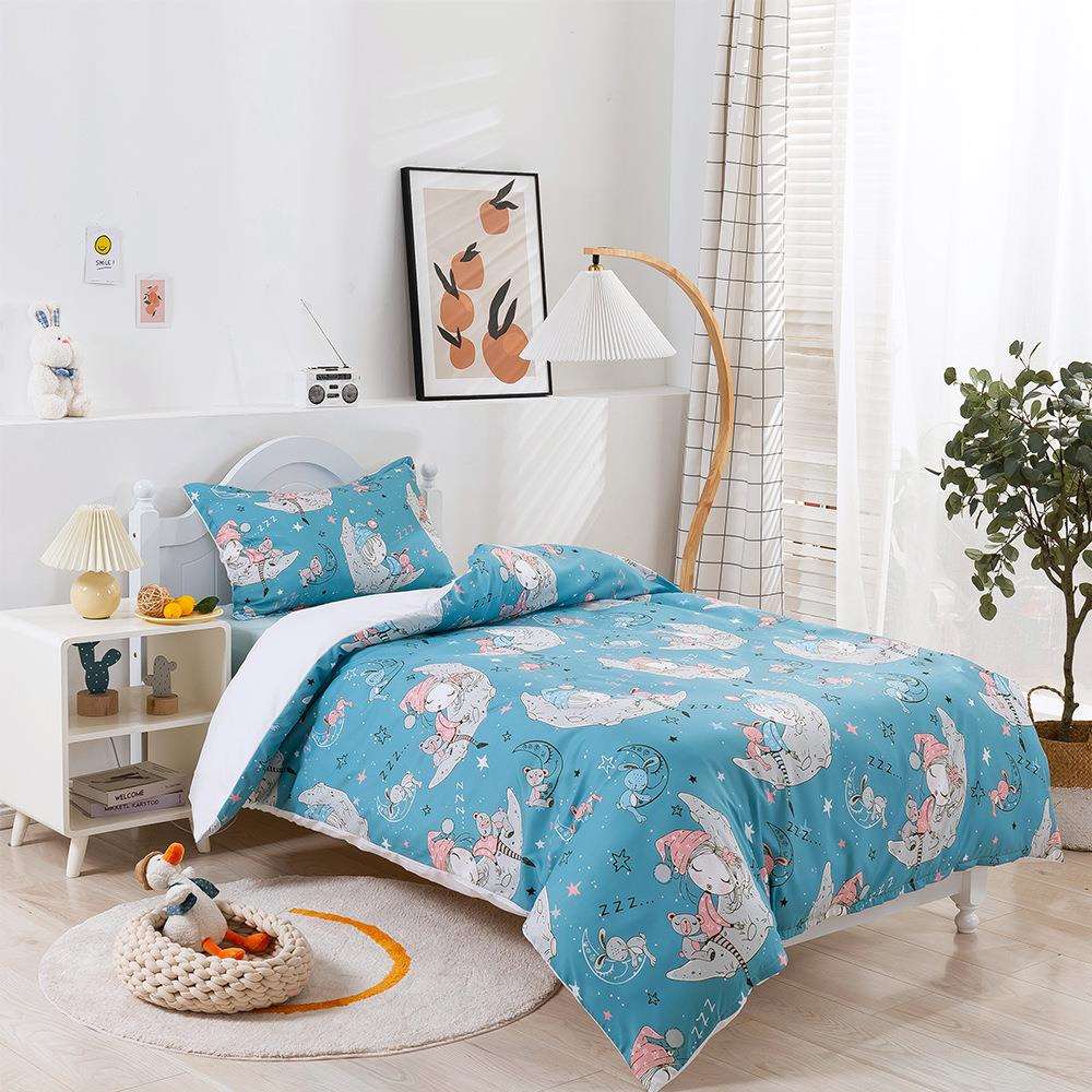 跨境件套三童亚床上用品马逊外贸家纺11ET08被套四件套儿床品厂家