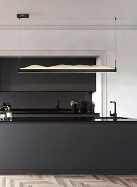 轻奢简极餐厅吊灯D2069现代简约吧台一条长设计师样板房茶室全铜