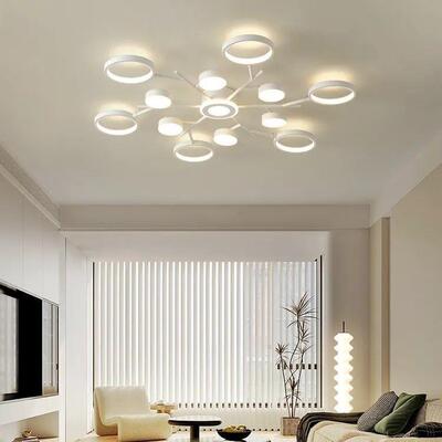 客灯主灯中山具套餐PJQ网红20厅25新款家厅用大灯卧室奶油风吸灯