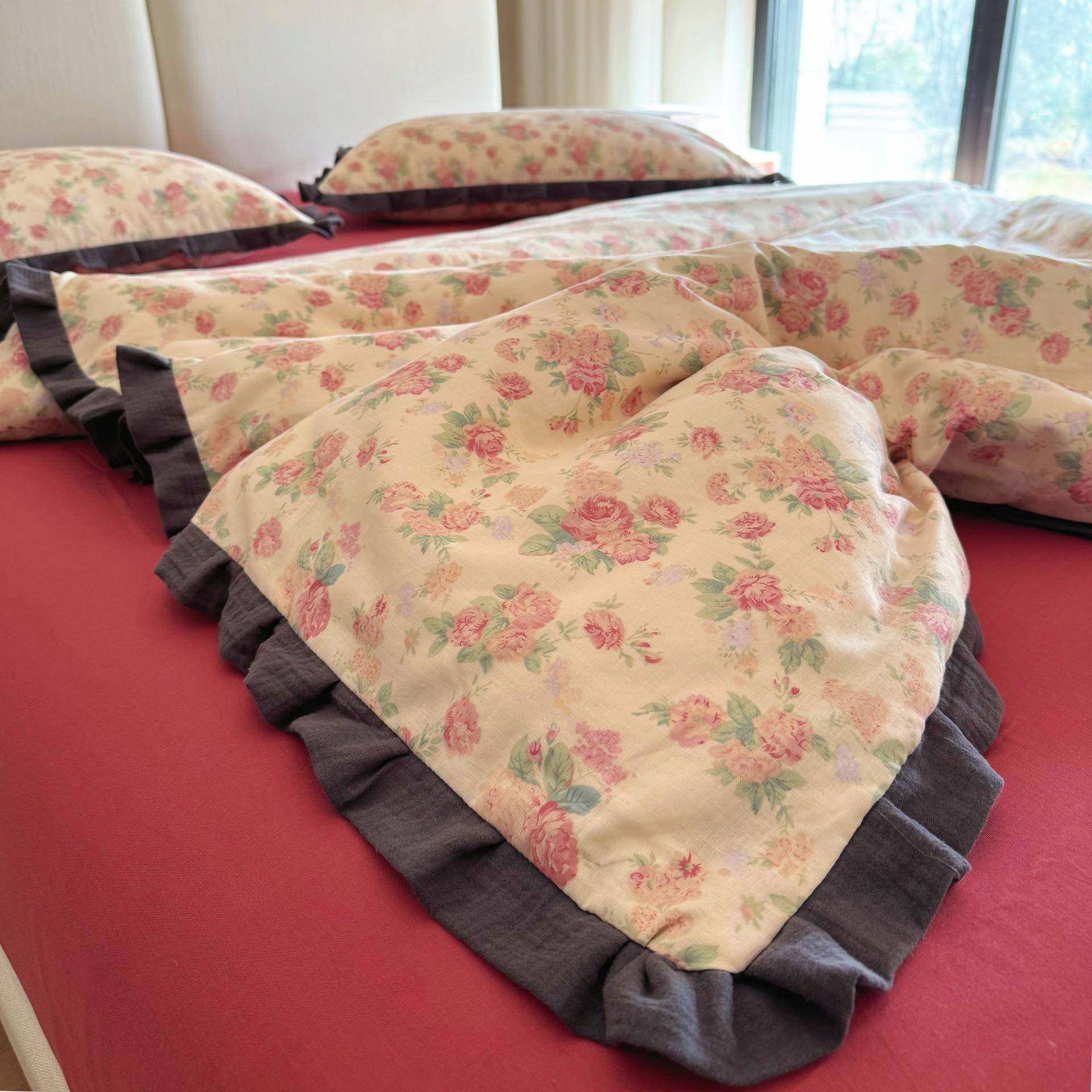 小清新全47463棉双层四件套单a类纯棉花纱被套学生边宿舍三件床套,畜牧/养殖物资,特种养殖设备,淘宝优惠券,粉丝福利购,淘宝优惠卷