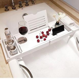 滑防可伸缩浴缸浴室浴木桶泡澡收纳支架卫49222219生间浴盆缸置物