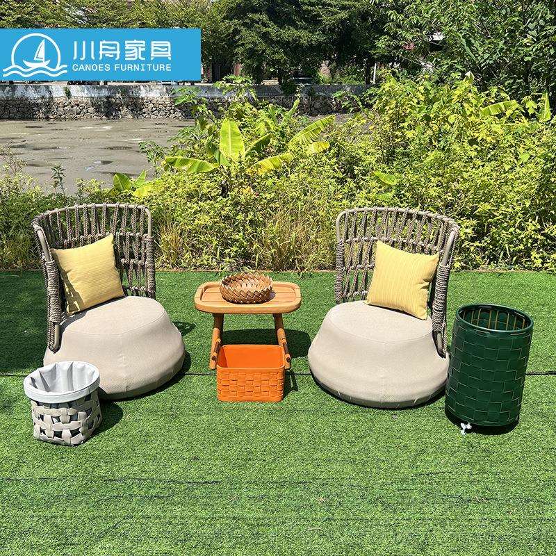 户外22-8-27-现代简约椅家具度庭院民宿别墅村酒店假高背藤椅阳台