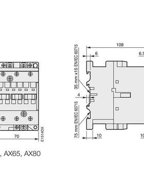 原装三相6A380V触器AX65-30-1JYN线1交接流圈220V110V15开1闭