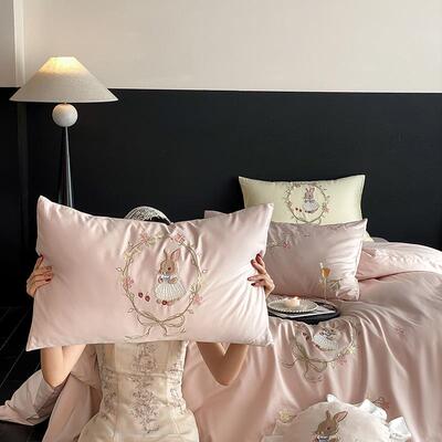 少女心00S长棉绒棉1可GCH爱毛巾绣四件套卡通纯棉全床被套儿童床