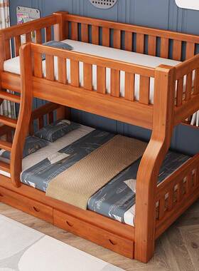 上下床双层全床高低床多功两层组能合木实子母床儿童床上下312682