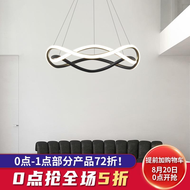 意式环吊灯客灯2025年新款简圆约现客代厅大气餐厅极简750大厅厅