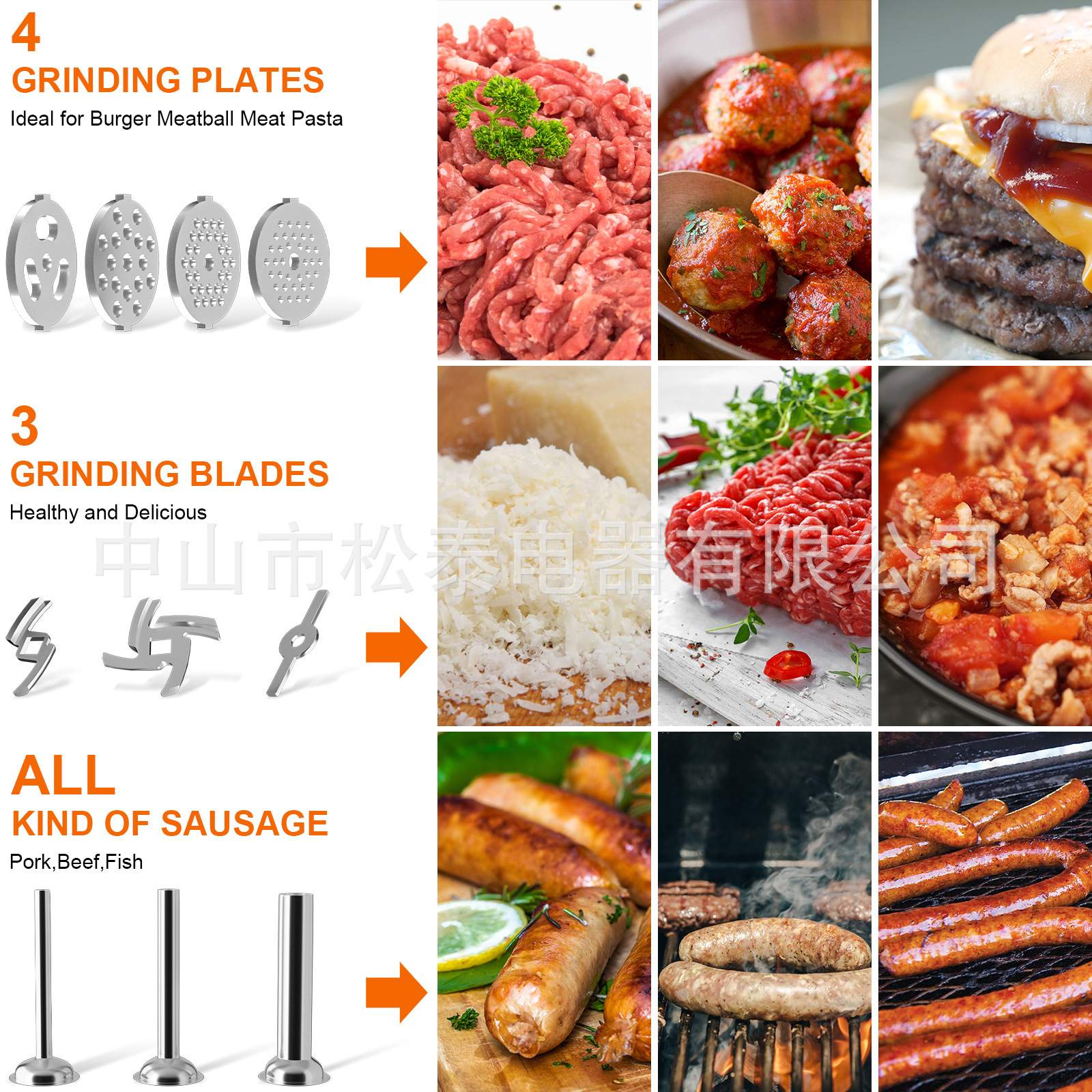 跨境Kitchenaid厨宝凯膳怡厨师机KA绞肉配件KitchenAid的零件