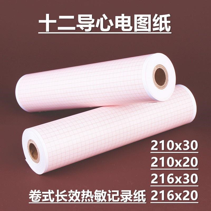 十二导心电图纸210x30热敏记录216心电图机215医疗打印六导112X20