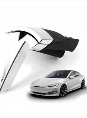 Tesla 特斯拉Model S/X前汽车中网LOGO机盖T型车标配件标志支架