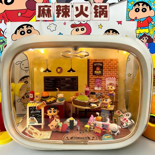 蜡笔小新盲盒手办送女生日礼物