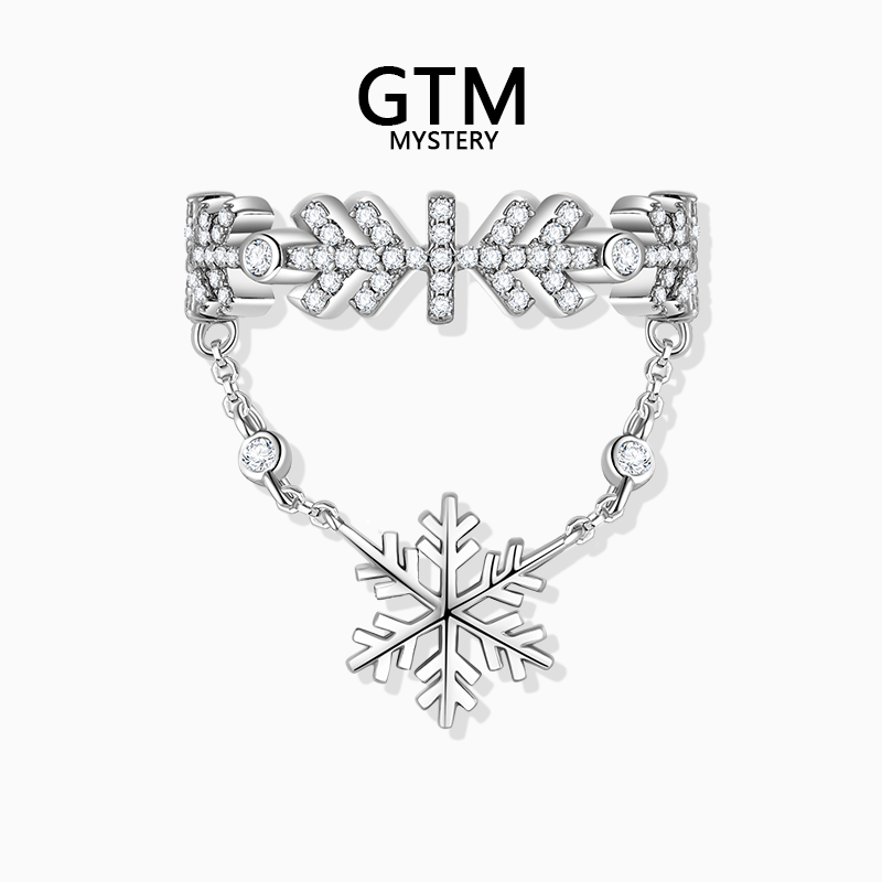 GTM女明星同款轻奢高级银戒指