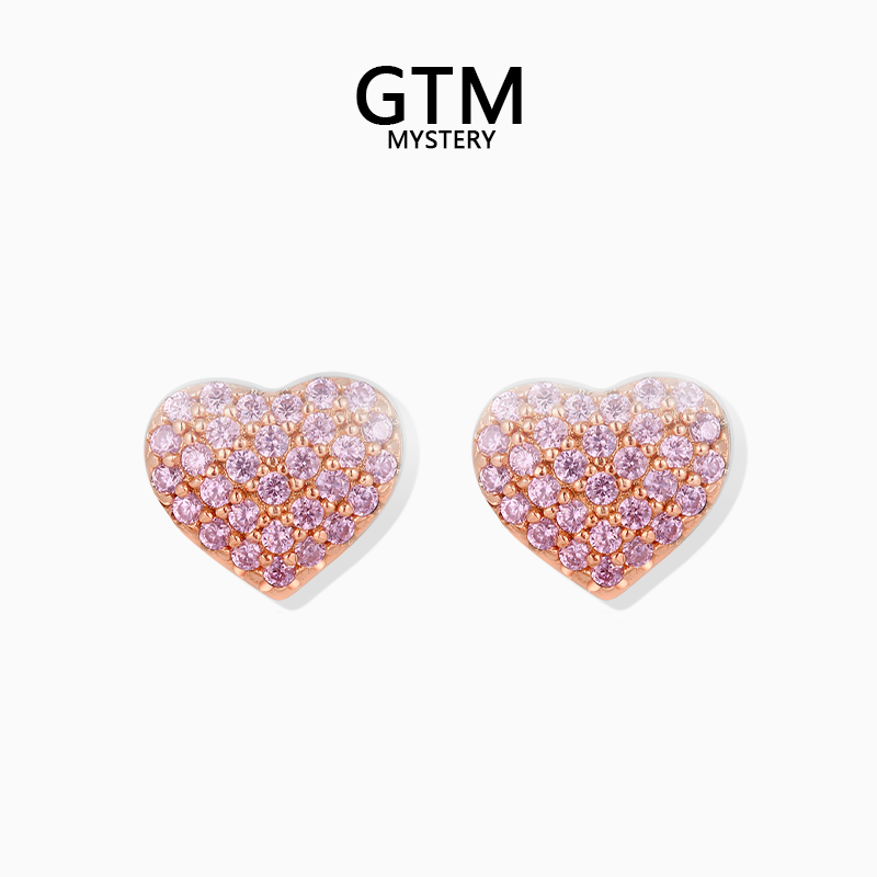 GTM3D半立体爱心耳钉甜美少女心