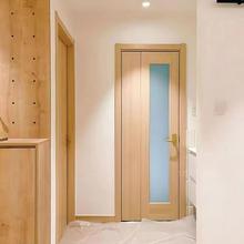 PD门折叠门推拉门180度平折门无下轨小户型木门卫生间三七折叠门