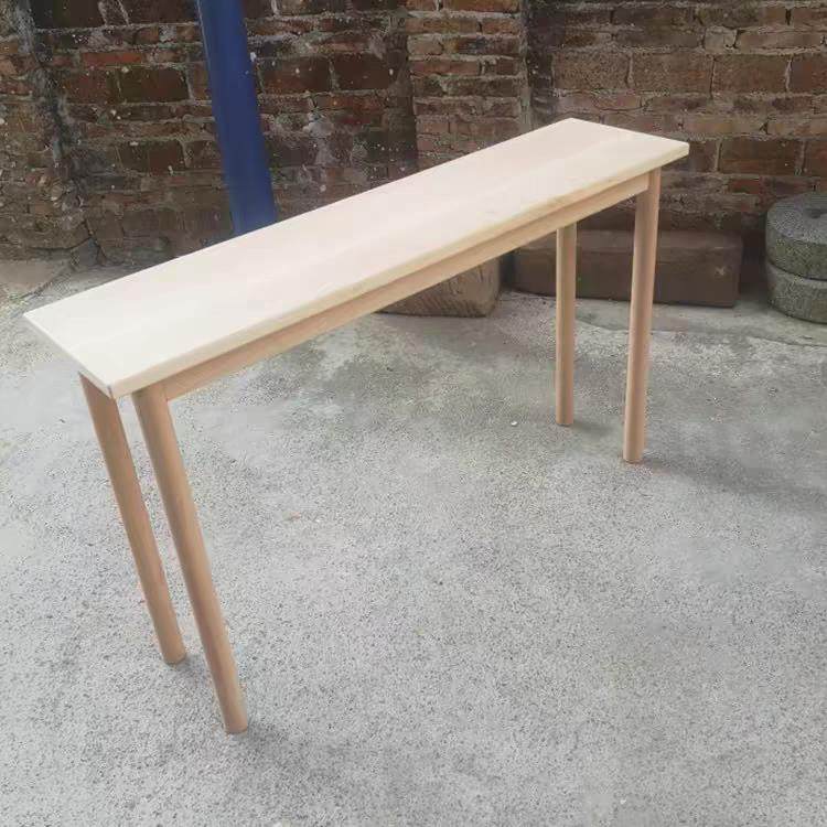 北欧玄关桌新中式简约现代吧台条几墙边桌实木条案窄长桌玄关台