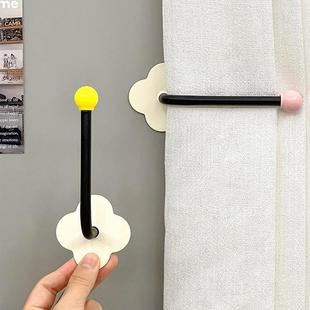 创意免打孔窗帘固定器窗纱钩挂可爱布帘墙钩钩子吗宿舍门帘钩子