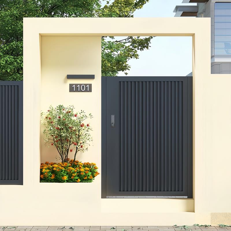 铝合金庭院门花园民宿小门户外别墅庭院大门双开铝艺门围墙院子门