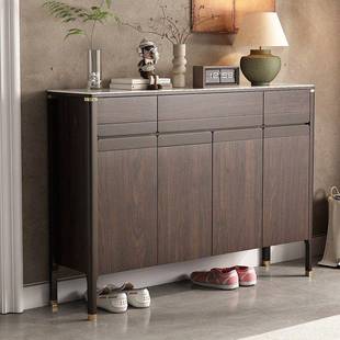 新型中式板岩鞋柜实木家居门集成墙鞋柜入口柜集成入口储物柜