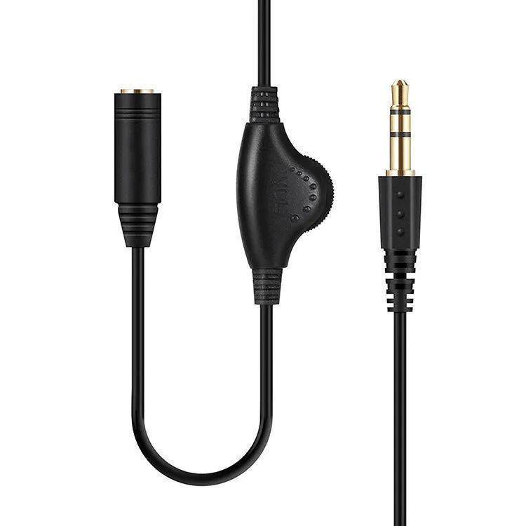 耳机延长线带调音 调节音量 3.5耳机加长线 3.5公转母音频线