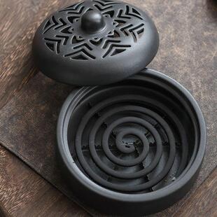 陶瓷大口径蚊香炉家用室内驱蚊艾草塔香篆香仿古禅意香薰炉盘香炉