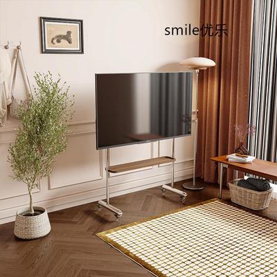 移动电视机落地支架可升降可移动带不锈钢电视支架32-75寸通用款