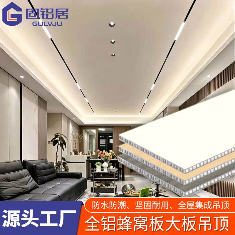 蜂窝大板吊顶厨房客厅二级吊顶悬浮吊顶自建房集成吊顶蜂窝板材料