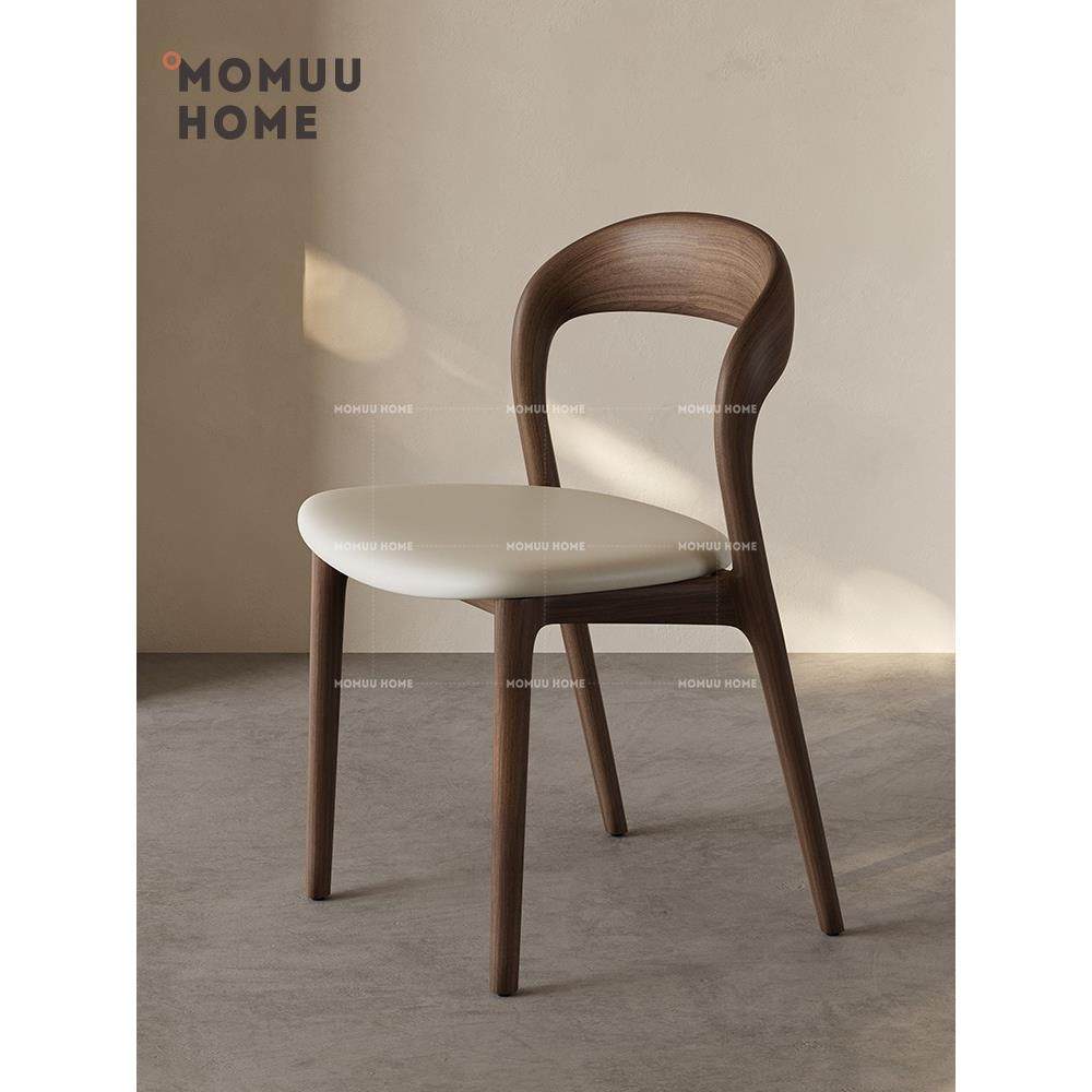 Momuu家Normcore意大利实木餐椅家中世纪风格靠背椅高端酒店餐椅