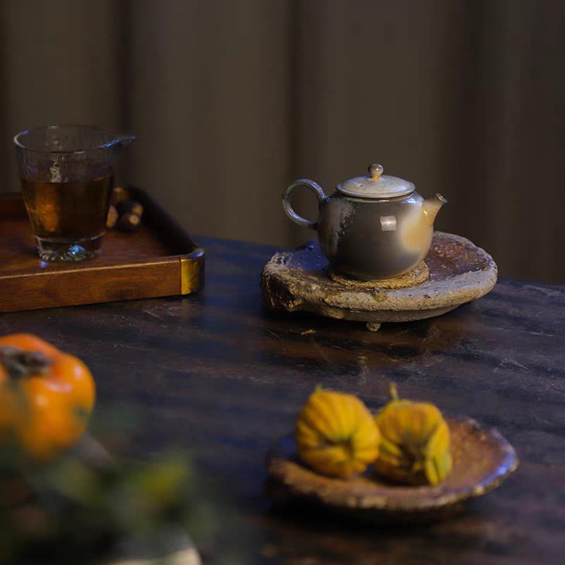 景德镇宋代柴烧窑具匣钵盖子陶瓷茶室古典壶承盖置垫子果盘