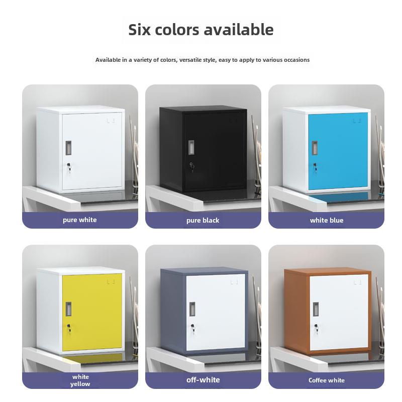 小型单门不锈钢可锁桌面文件柜铁低柜数据存储柜密码柜家