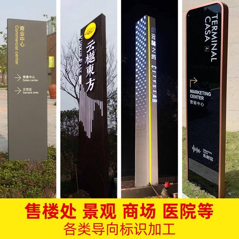 户外导向牌立牌停车场指示牌精神堡垒指引牌道路牌标识牌导视牌
