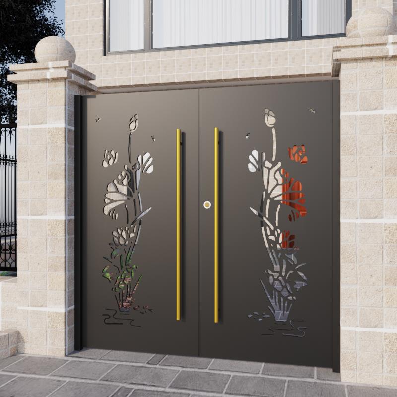 铝合金庭院大门铁艺户外大门定制自建房院子门大门双开门别墅院子