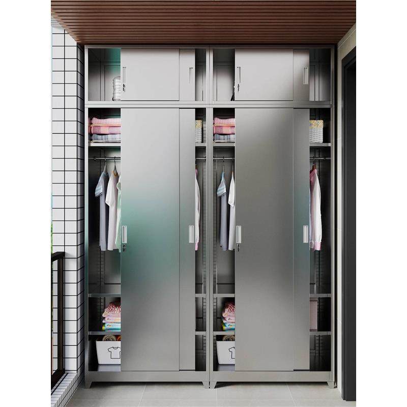 定制304不锈钢家用阳台柜防水防晒防锈潮金属衣柜储物柜子,住宅家具,自由组合衣柜,淘宝优惠券,粉丝福利购,淘宝优惠卷