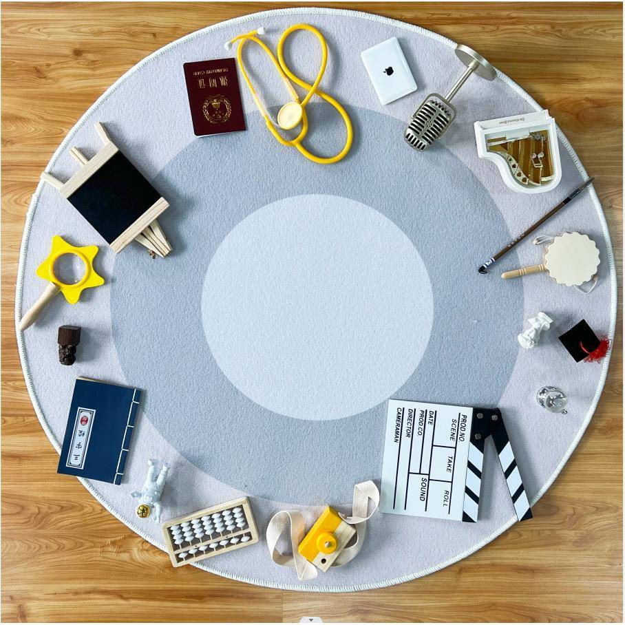 抓周用品地毯道具布置男女宝宝一周岁生日仪式感抓阄地垫子套装