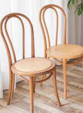 餐椅法式索耐特椅thonet桑纳椅美式中古婚礼酒店复古餐厅藤编椅子