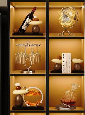 贝汉美家居创意高级感时来运转酒柜套组装饰摆件节庆乔迁礼物