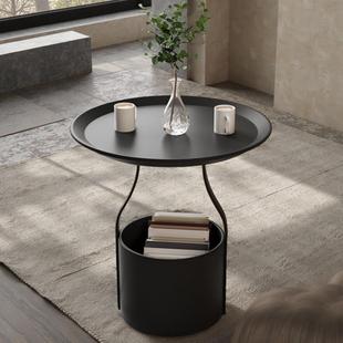 当日速发可移动茶几置物架卧室床头小桌子酒店阳台小圆桌沙发边几