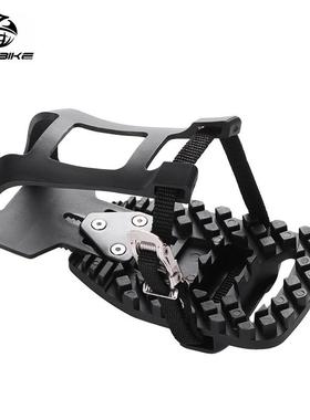 兼容Peloton自行车和踏板脚趾夹笼-室内锻炼室内自行车踏板适配器