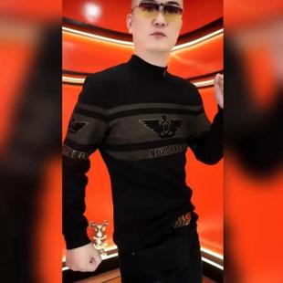 潮流休闲商务时尚 长袖 帅气修 加x绒卫衣男士 泽宇甄选优品l秋冬新款