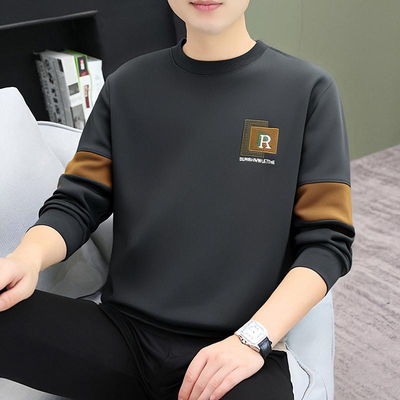 春秋新款卫衣男时尚打底衫潮牌春秋男装休闲打底衫长袖上衣