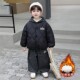 儿童铺棉外套外套男孩宝冬装 ALEX生活美学男童冬季 发热衣裤 棉袄两
